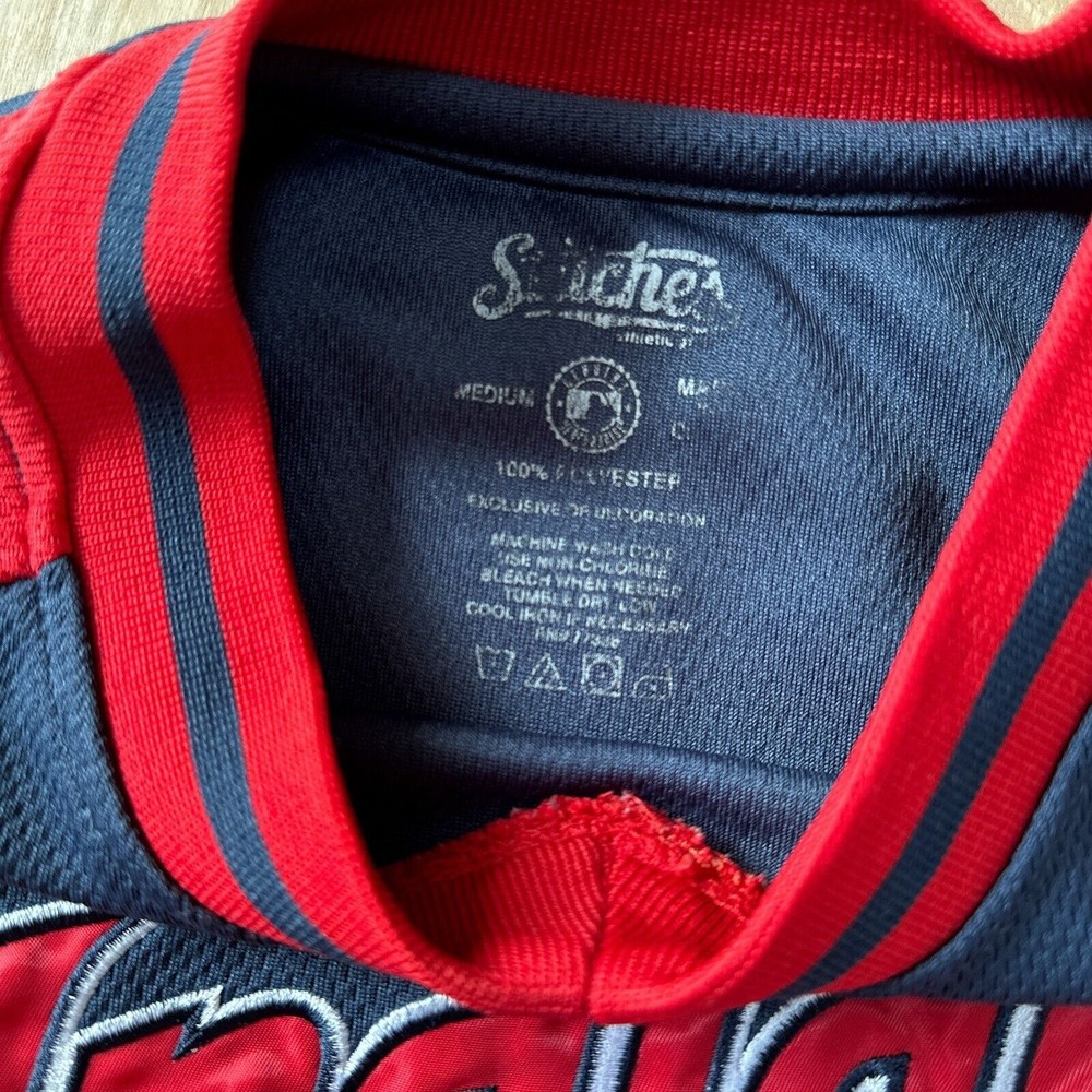 Cleveland Indians Youth Medium Jersey MLB Stitches Genuine Chief Wahoo Baseball - Picture 4 of 11